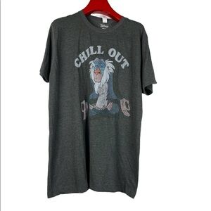 Disney Tultex Chill out Print T shirt Gray Size L